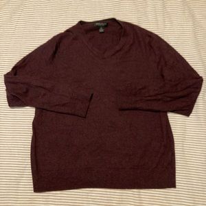 Banana Republic Men’s Burgundy Merino Wool Sweater